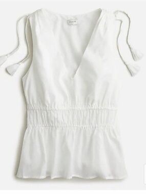 J. CREW V-neck cotton voile top